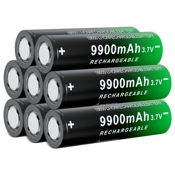BENKIA 18650 Rechargeable Battery 9900mAh High Capacity 3.7Volt Li-ion Batteries
