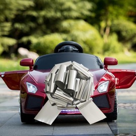 3Pcs Giant Bow for Present,12 Inch Giant Gift Bow Large Bow for Bike Appliances,Children's Cars,New Houses,Christmas,Big Gifts and Other Decorations and Scene Arrangements (Metallic Silver)