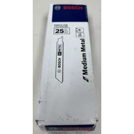 Bosch RM618-25B 25 pc. 6 In. 18 TPI Metal Reciprocating Saw Blades