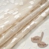 Treatmentex Beige Semi-Transparent Lace Curtain, Modern Embroidery Curtains with Eyelets,