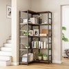 NUMENN 5 Tier Corner Bookshelf, Modern Corner Bookcase, Large Open