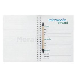 Agenda Dentista 2025 Personalizada Anillada de Medio Oficio