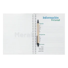 Agenda Dentista 2025 Personalizada Anillada de Medio Oficio