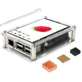 DORHEA for Raspberry Pi Display 3.5 inch TFT LCD Screen Kit, 3.5'' 480x320 Resolution TFT Touch Screen Moudle with Protective Case Touch Pen Heatsinks for Raspberry Pi 4 3 B+,Pi 3 B, Pi 2, Pi Zero