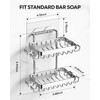 Nieifi Adhesive 2 Tier Bar Soap Holder, Stainless Steel for