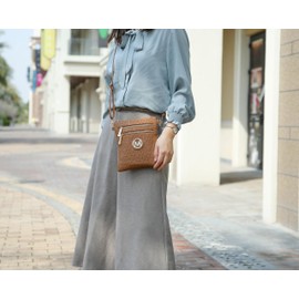 MKF Collection Crossbody Bags for Women, Wristlet Strap – PU Leather Shoulder Handbag Messenger Purse By Mia K