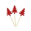 Darling Souvenir, Christmas Tree Cupcake Toppers, Dessert Decorations - Pack