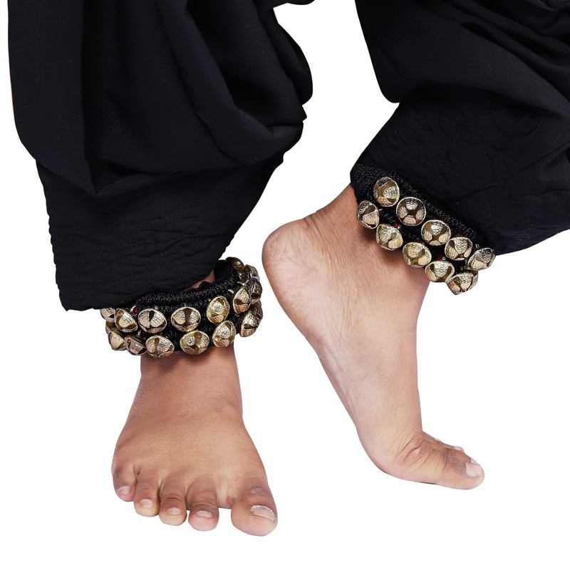 Dancing Bells Anklet Ghungroo with Colored Cushion Pad 2 Line