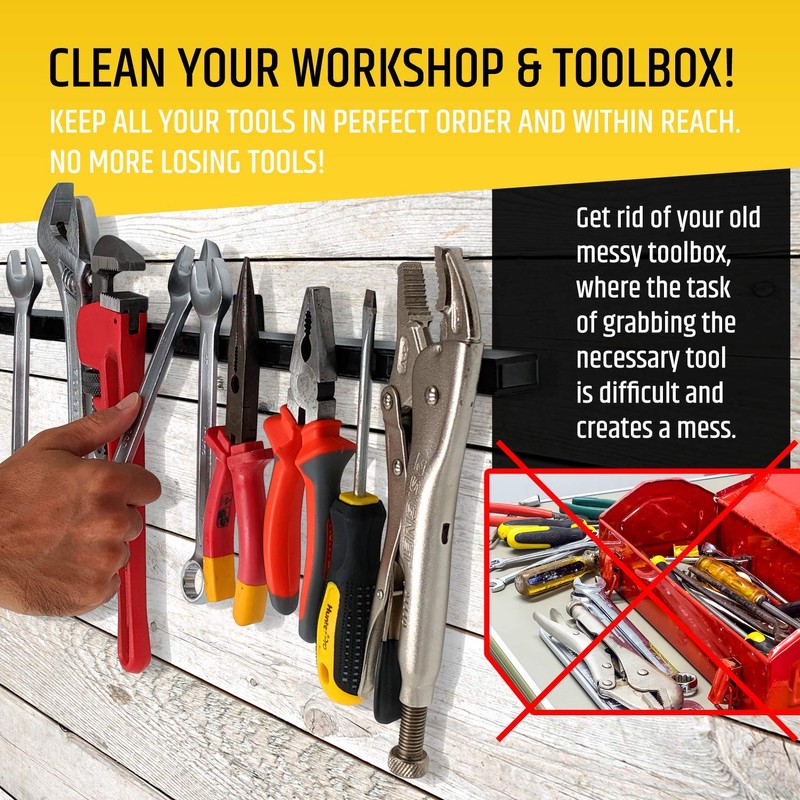 24" Heavy-Duty Magnetic Tool Holder (Upgraded Version) - Extremely Powerful