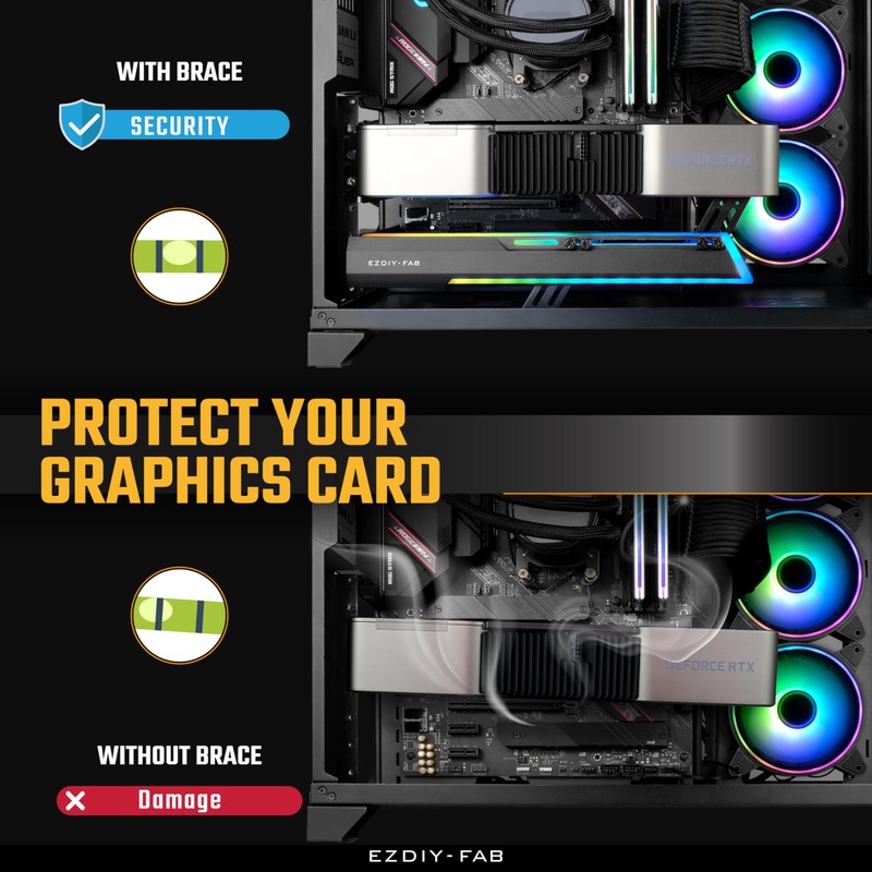 EZDIY-FAB 5V ARGB GPU Holder Brace Graphics Card Support Video