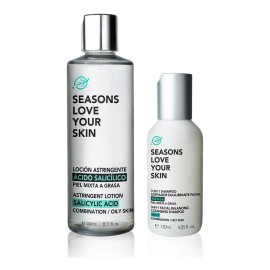 Seasons Love Your Skin 3en1 Shampoo Facial Equilibrante 120ml + Loción Astringente