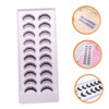 Baluue 10pairs Dense False Eyelashes for Women Reusable Makeup Fake