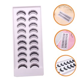 Baluue 10pairs Dense False Eyelashes for Women Reusable Makeup Fake Lashes for Natural Look Dramatic Volume Eye
