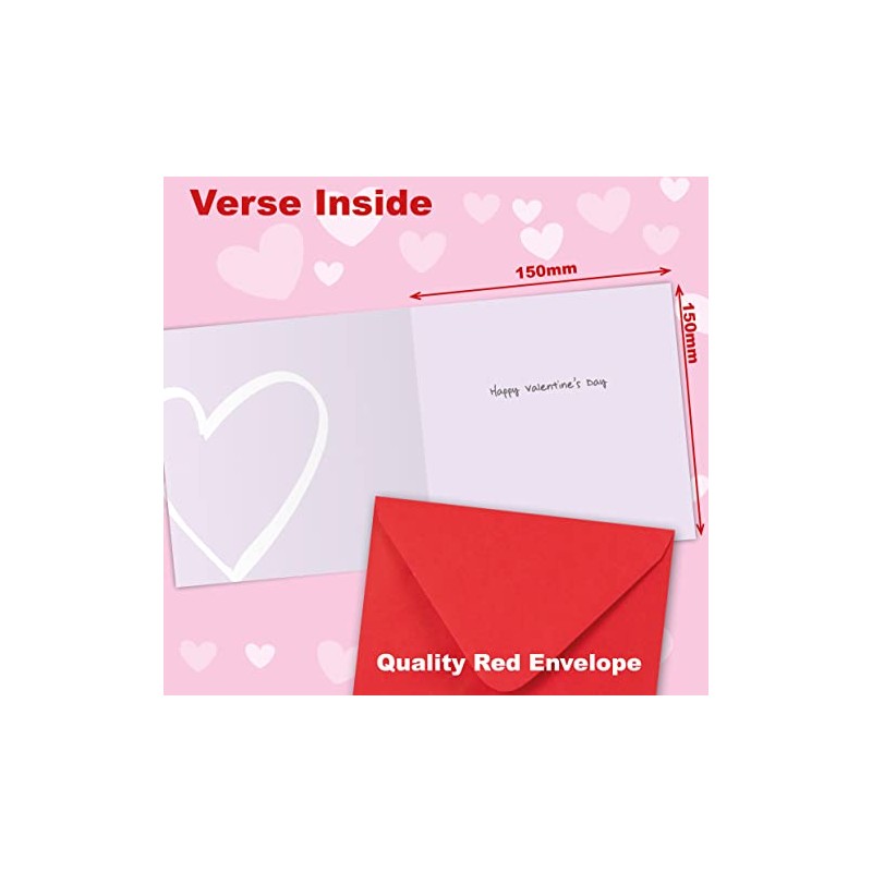 Valentines Card. Kissing Design. Eco-friendly. 4pp 150x150mm size. Valentine's Card