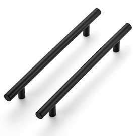 Ravinte 5 Pack 8-13/16 Inch Cabinet Handles Matte Black Kitchen Cabinet Hardware Dresser Pulls Stainless Steel Cabinet Pulls 8-13/16" Length,6-1/4" Hole Center