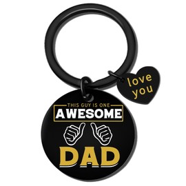 VMHEFAV Fathers Day Funny Gifts For Dad Unique Dad Keychain Gifts For Father Stepfather Papa From Son Daughter Cool Awesome Dad Keyring Present For Men Him Unique Dad Birthday Christmas Gifts