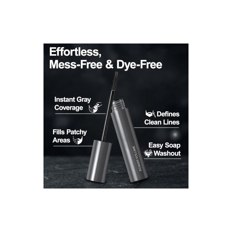 Erinde 2PCS Tinte Temporal para la Barba para Hombres, Cubre