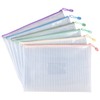 Tamaki 6 Pack Mesh Zipper Pouch with Label Pocket, Waterproof