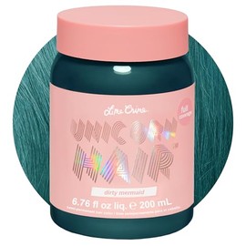 Lime Crime Unicorn Tinte para el cabello, sirena sucia, color de pelo de fantasía verde Seafoam – cobertura completa, ultra acondicionado, semipermanente, fórmula sin daños, vegano – 6.5 onzas líquidas