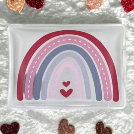 Hand Warmer Pocket Warmer Sets Reusable, Heat Pad for Cold Days and for Travel, Heat Bending Cushion with Great Designs (Set of 4 Rainbow Love)