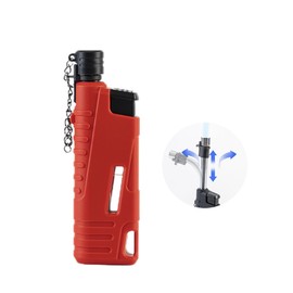 Torch Lighter Flexible Wand Telescopic Windproof Jet Flame Lighters Butane Refillable for for Candle Kitchen Outdoor Grill Fireplace Camping(Buatne Not Included)(Red)