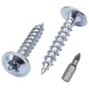 SKIR'CO (Pack of 100) Galvanised Steel 3.5 x 16mm Silver