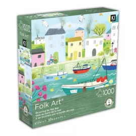 Ki Puzzles Rompecabezas Bicicleta En Puerto 1000 Pz Ki Puzzles Folk Art