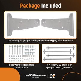 Tour Pak Pack Wall Mount Storage Rack Holder for Harley Electra Glide 1997- Passenger Backrest Storage Holder Grey