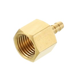 Rebower 1 Pack Brass Hose Barb to NPT Female Adapter, 1/8" Barb x 1/4" NPT Female for Industrial, Automotive, Fluid Transfer, Home Gardening, Water Treatment