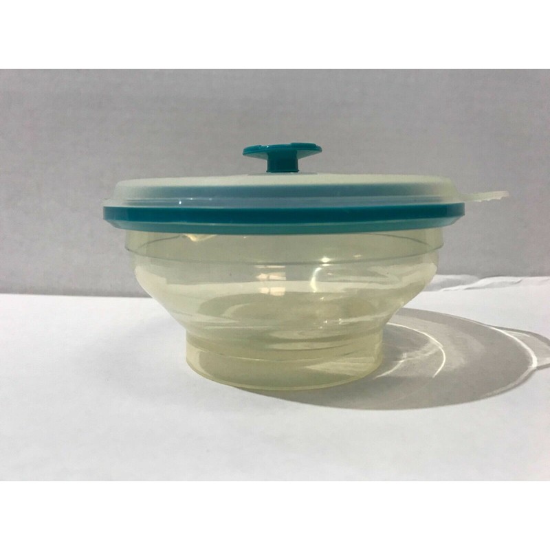 Vented Lid Collapse-it 6-Pc Silicone Food Storage Containers 1.5-Cup Blue