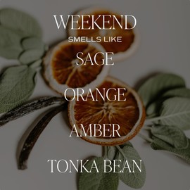Sweet Water Decor Weekend Reed Diffuser Set for Home - Sage, Orange, Amber, Tonka Bean Scented Reed Diffusers - Air Freshener Lasts 4+ Months, Made in The USA