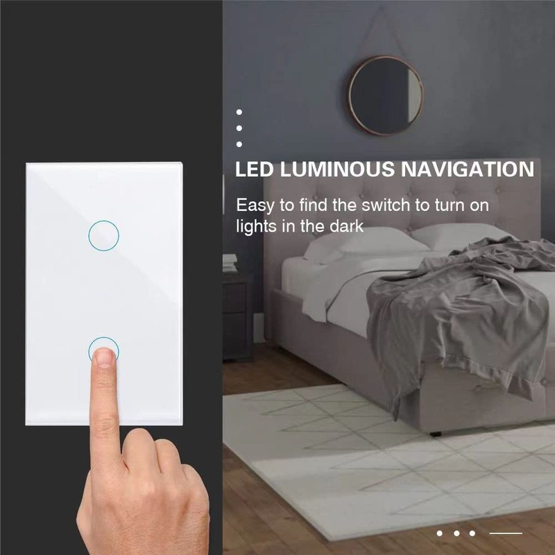 Zigbee Touch Smart Switch, Compatible with Alexa, Google Home, Hubitat,