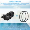 Cutetool(6PCS) SX220Z2 Bulkhead O-Ring Compatible with Hayward Max-Flo II, Max-Flo