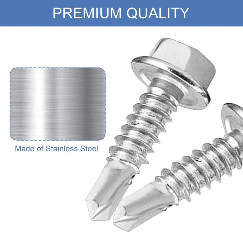 Divono Self Drilling Screws for Metal,150pcs Self Tapping Screws Metal,Stainless