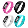 Premium Digital Pedometer Watch with Calorie Counter Bracelet White 3ea