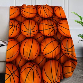 DUISE Basketball Blanket Gifts for Adults Kids, Christmas Birthday Valentine's Day Soccer Baseball Throw Blanket Super Soft Lightweight Flannel Fleece Blankets for Bed Couch Sofa