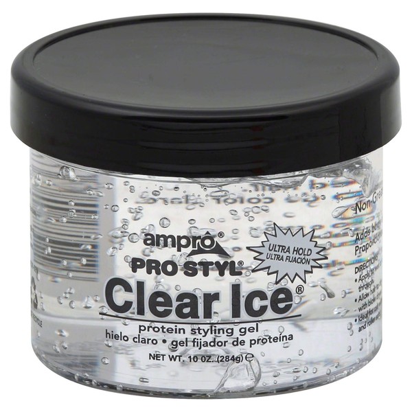 Ampro Pro Style Clear Ice Ultra Hold Protein Styling Gel 10 Oz.