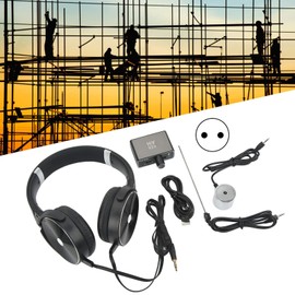 High-precision sound amplifier, wall listening device, amplifier through wall door, voice tool, underground water pipe, leak detector for construction site construction (EU plug)