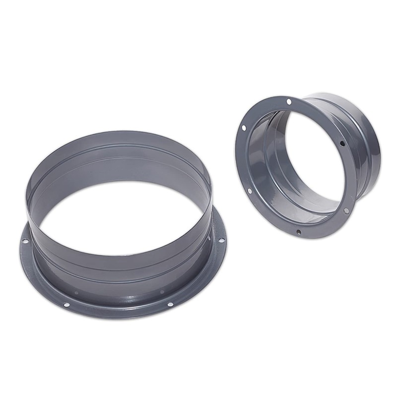 TiCoast Straight Pipe Flange Metal Zinc Plated Duct Connector Flange