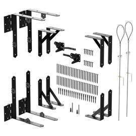 URDOGSL Heavy Duty Anti Sag Gate Kit with Upgraded Gate Hardware Kit, Anti Sag Gate Kit for Wooden Fence Vinyl Fence Gate(2 Set)
