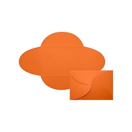 LUXPaper A7 Petal Invitations | 5" x 7" | Mandarin Orange | 100lb. Cover | 50 Qty