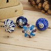 Ajuny Set of 25 Ceramic Knobs Colorful Blue for Kitchen