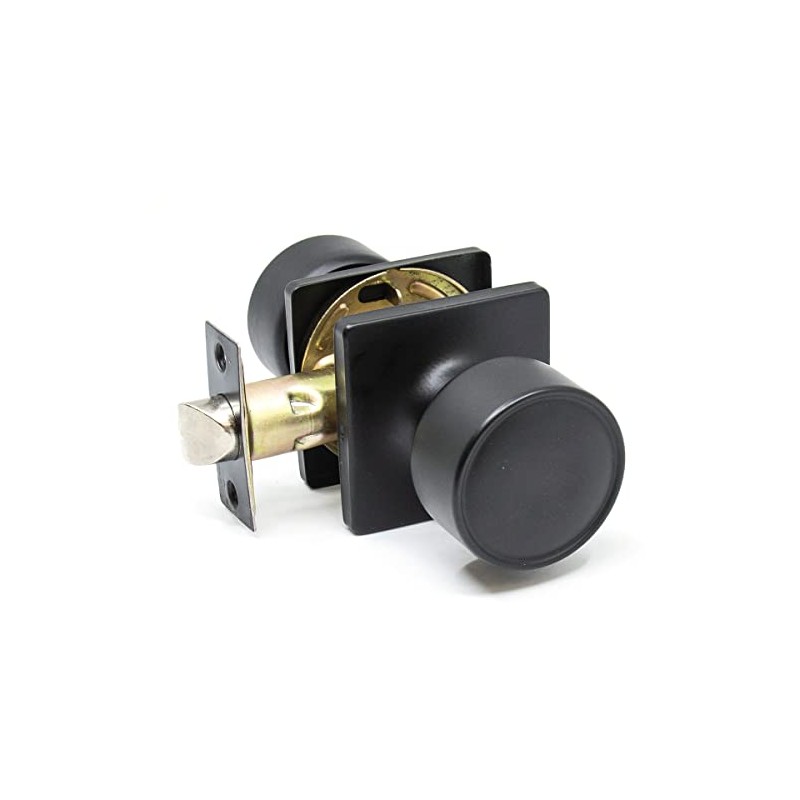 Door Lock Knob Passage Cove Matte Black
