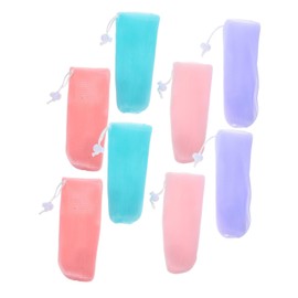 SAFIGLE Shampoo Bar Bag Soap Scrubber Pouch Pe Material Soap Bag for Bathroom Storage
