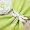 Davifina Dragonfly Napkin Rings Set of 6, Silver Napkin Ring