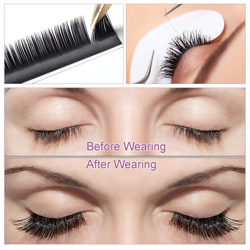 QDMEYEA Eyelash Extensions Individual Lashes 0.07 C Curl Classic Volume