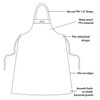 KLEEN HANDLER Blue Waterproof TPU Bib Apron with Adjustable Neck,