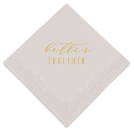 Weddingstar - Servilletas de cóctel (3 capas, doradas), color gris