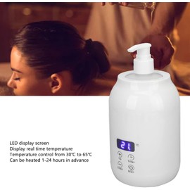 Massage Oil Warmer, LED Display Oil Bottle Heater, Smart Touch Control Lotion Warmer, Electric Cream Bottle Warmer Bottle for Salon, Spa, Barber Shops, Home, 110‑240V