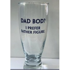 Cristar "Dad Bod? I Prefer Father Figure”. Glass Goblet, 14.5 Oz. Beer. ShipN24Hours